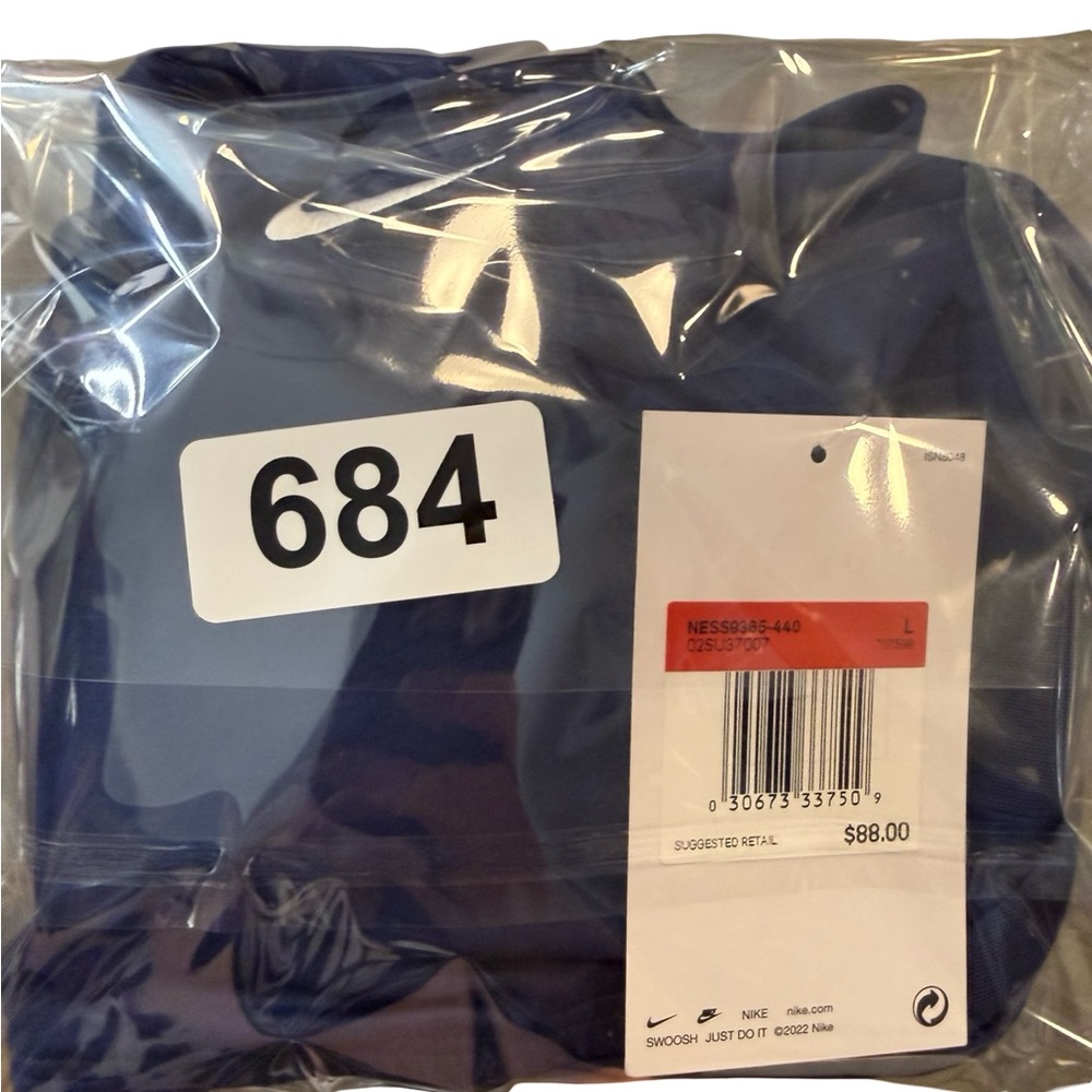 Nike Navy One Piece Swimsuit Mesh Panel Lined Women’s Large NWT - Picture 6 of 6